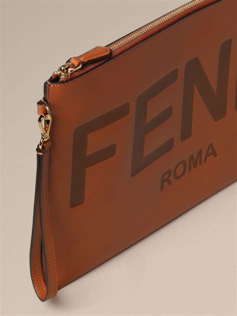 fendi roma pochette|pochette fendi femme.